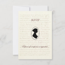 Jane Austen Regency Wedding RSVP Card Karte