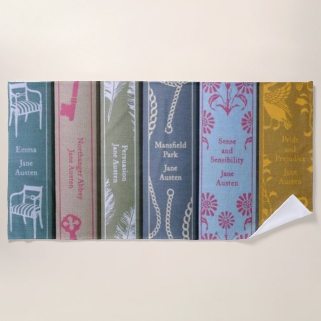 Jane-Austen-Roman Strandtuch (Vorderseite)