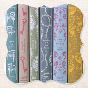 Jane Austen Romane auf einem Untersetzer