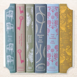 Jane Austen Romane auf einem Untersetzer