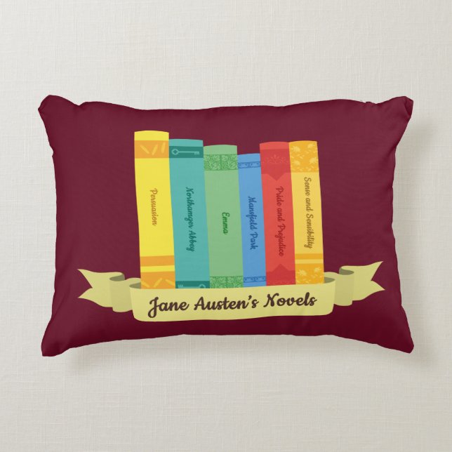 Jane Austen Romane III Dekokissen (Vorderseite)