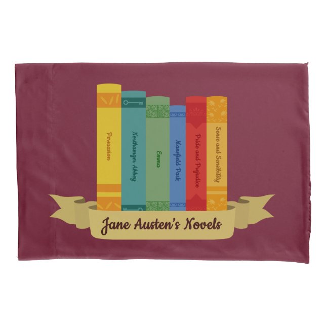 Jane Austen Romane III Kissenbezug (Vorderseite)