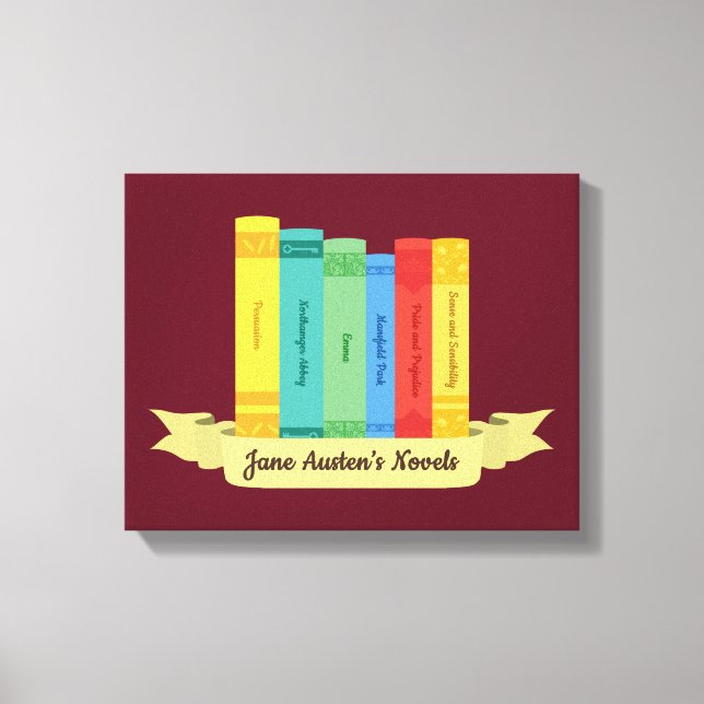 Jane Austen Romane III Leinwanddruck (Vorderseite)