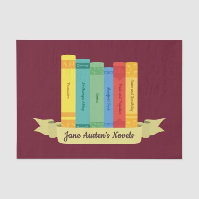 Jane Austen-Romane III Seidenpapier (Vorderseite)