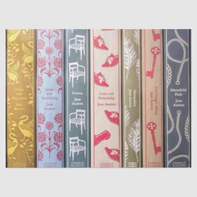 Jane-Austen-Romane Seidenpapier (Vorderseite)
