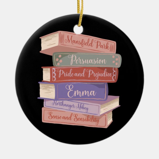 Jane Austen Romane V Keramik Ornament (Vorne)