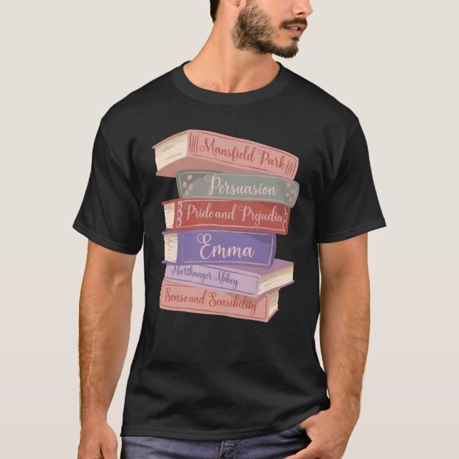 Jane Austen Romane V T-Shirt (Vorderseite)