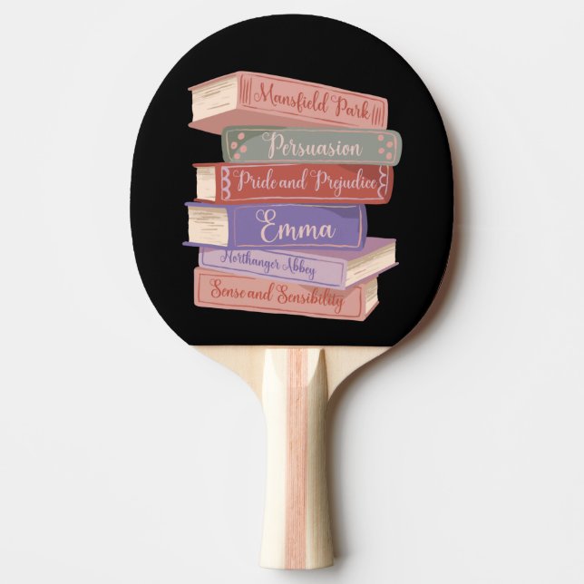 Jane Austen Romane V Tischtennis Schläger (Vorderseite)