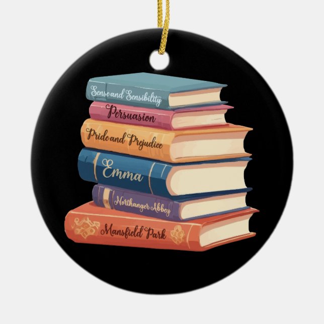 Jane Austen Romane VII Keramik Ornament (Vorne)