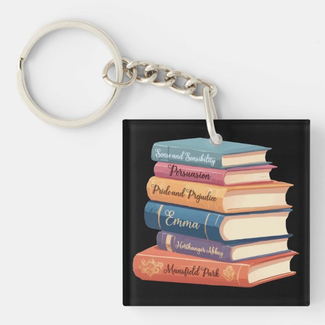 Jane Austen Romane VII Schlüsselanhänger (Vorderseite)