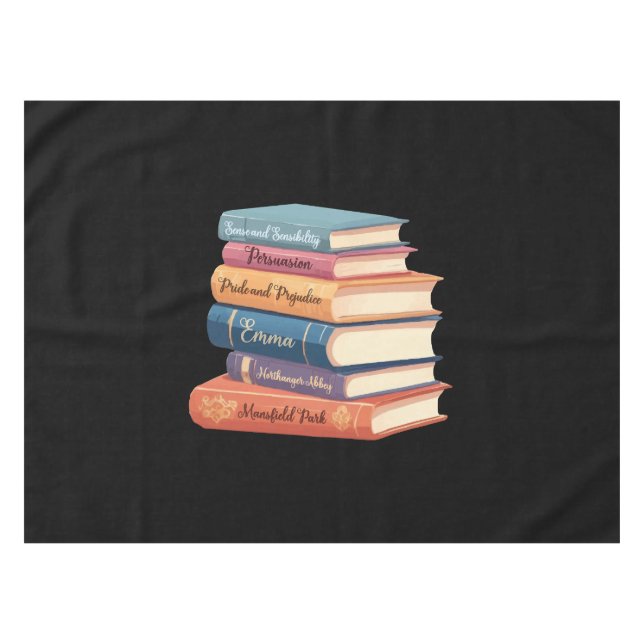 Jane Austen Romane VII Tischdecke (Vorderseite (Horizontal))