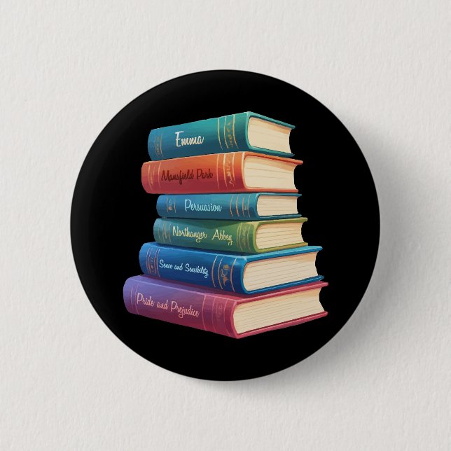 Jane Austen Romane VIII Button (Vorderseite)