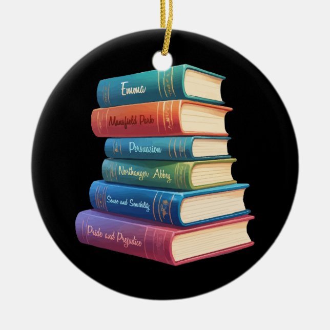 Jane Austen Romane VIII Keramik Ornament (Vorne)