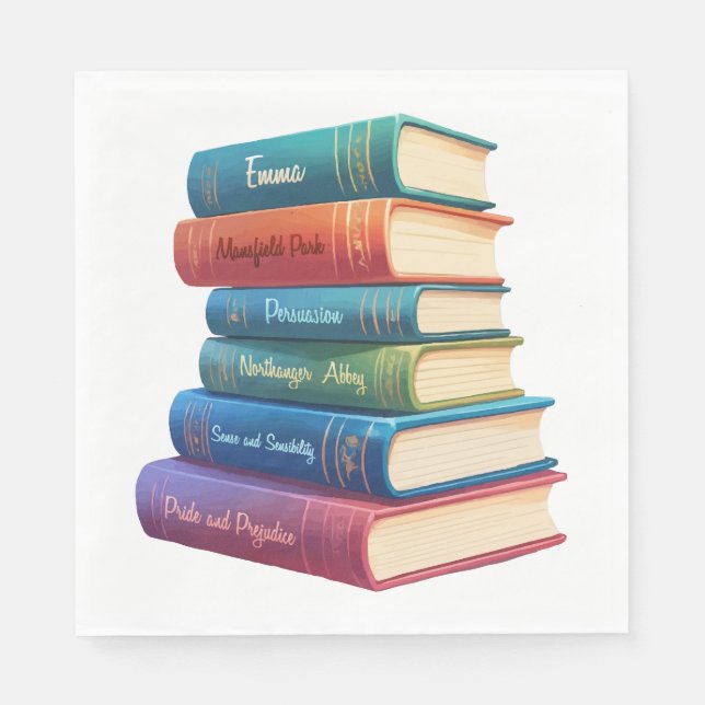Jane Austen Romane VIII Serviette (Vorderseite)
