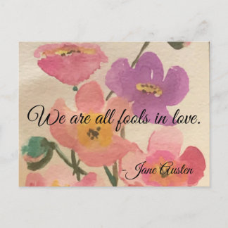 Jane Austen Romantic Postcard Postkarte
