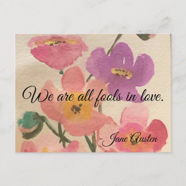 Jane Austen Romantic Postcard Postkarte (Vorderseite)