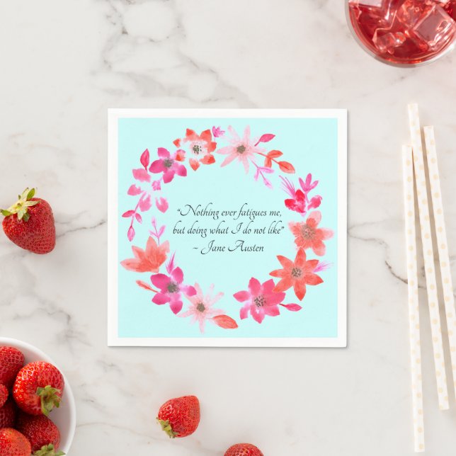 Jane Austen Self-Care Quote – Mansfield Park  Serviette (Beispiel)