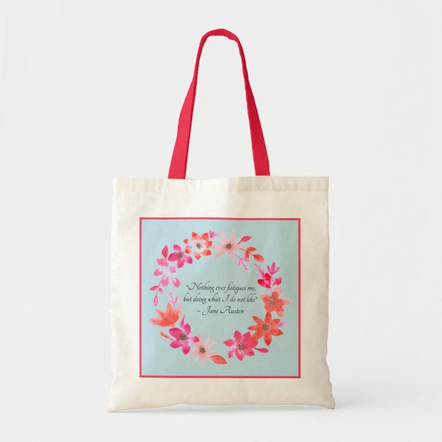 Jane Austen Self-Care Quote – Mansfield Park  Tragetasche (Vorne)