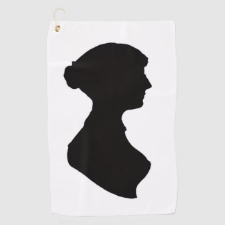 Jane Austen Silhouette Golf  Golfhandtuch