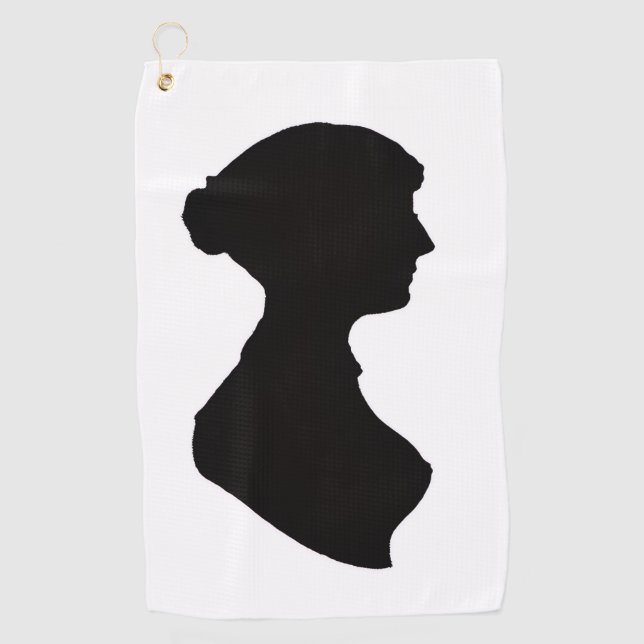 Jane Austen Silhouette Golf  Golfhandtuch (Vorderseite)