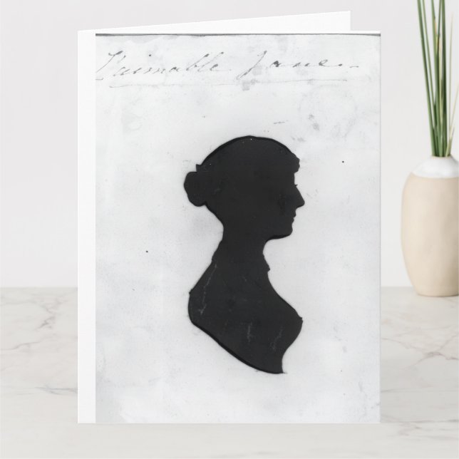 Jane Austen Silhouette Karte (Vorderseite)