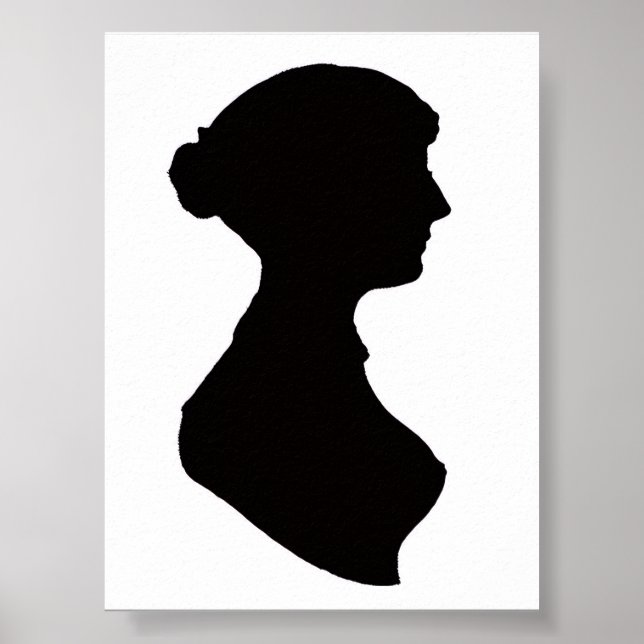 Jane Austen Silhouette Poster (Vorne)
