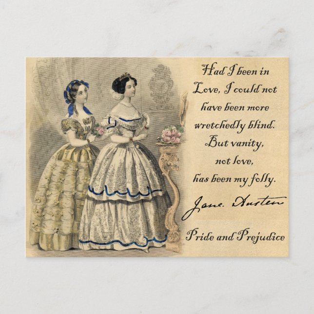 Jane Austen: Vanity Postkarte (Vorderseite)