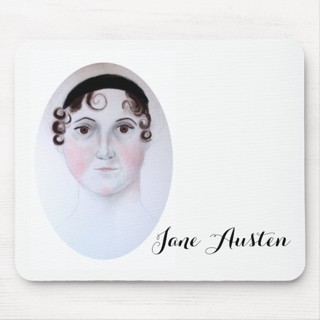 Jane Austen Wasserfarbe Mousepad von ORDesign (Vorne)