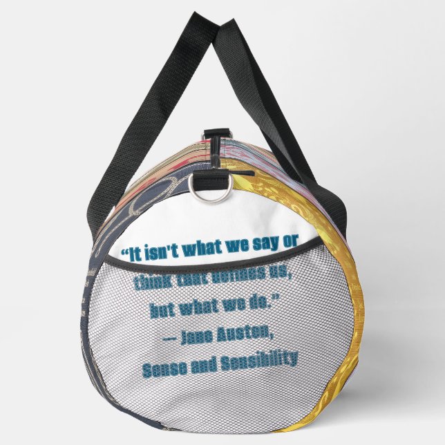 Jane-Austen-Zitat Duffle Bag (Rechts)
