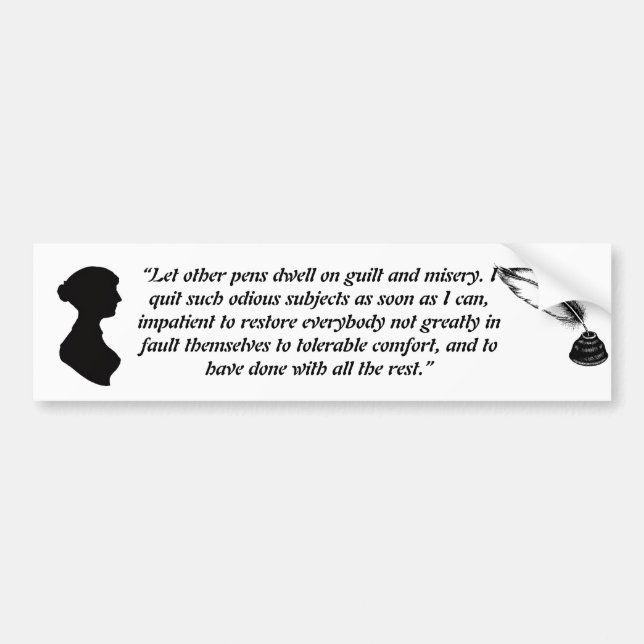 Jane-Austen-Zitat-Magnet Autoaufkleber (Vorne)