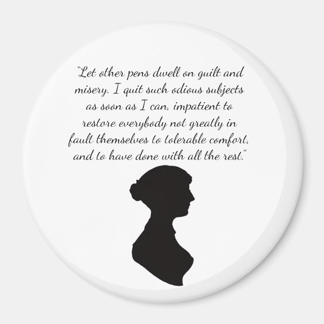 Jane-Austen-Zitat-Magnet Magnet (Vorne)
