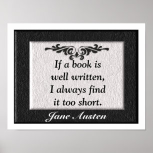 Jane Austen Zitat Poster