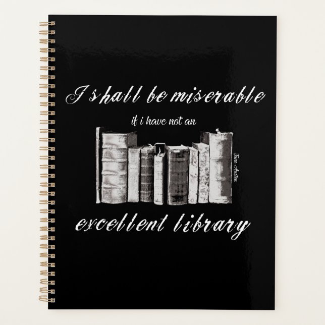 Jane Austen Zitat Schriftsteller Liebhaber Planer (Vorderseite)
