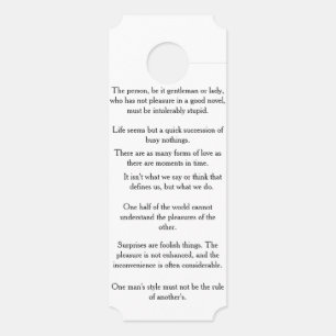 Jane-Austen-Zitate Türanhänger