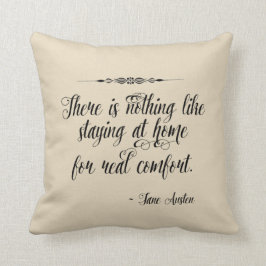 Jane Austen Zuhause Zitat dekorative Throw Kissen