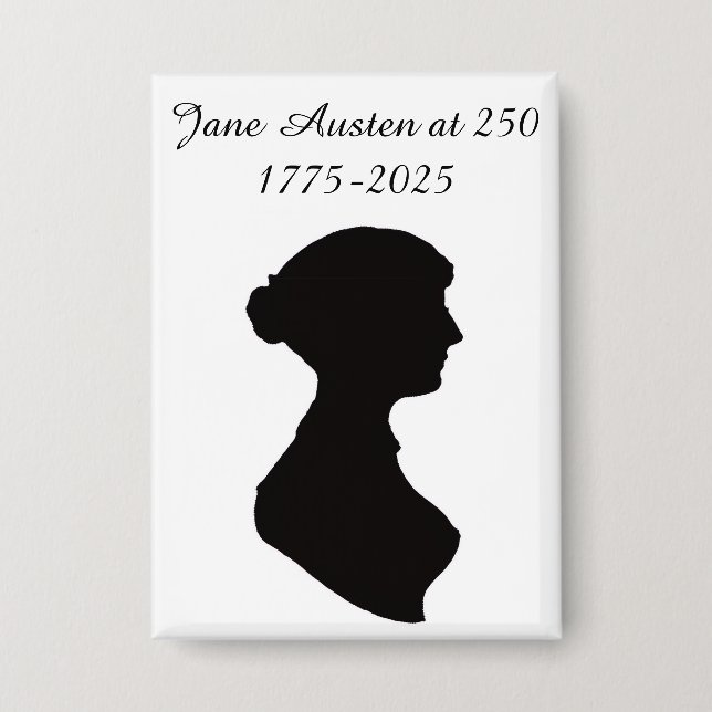 Jane Austen zum 250. Button (Vorderseite)