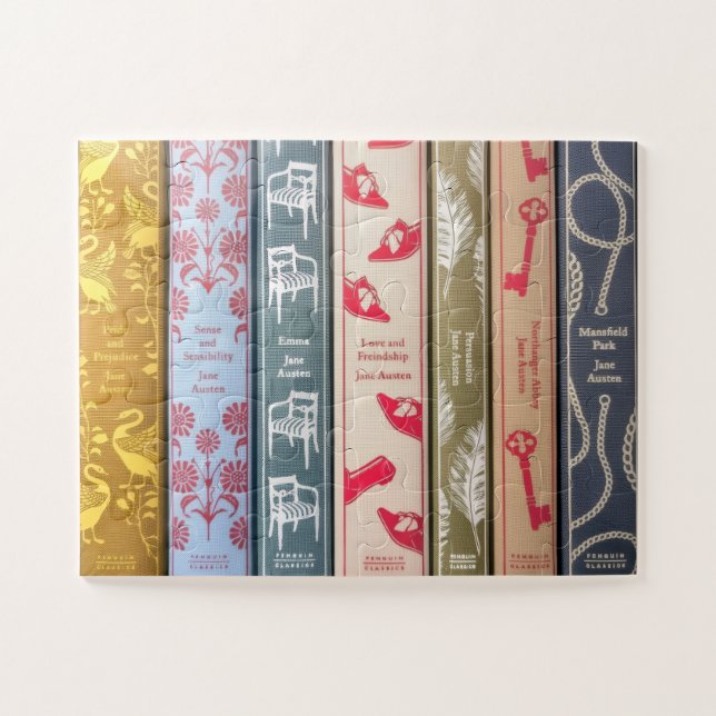 Jane Austens Bücher (Horizontal)