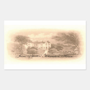 Jane Austens Chawton Haus Rechteckiger Aufkleber