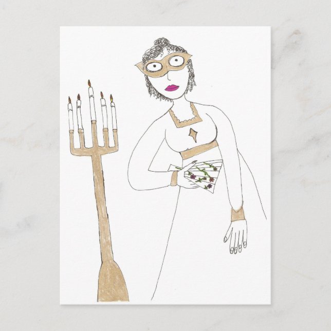 Jane Austen's Creepy Masked Ball Postkarte (Vorderseite)