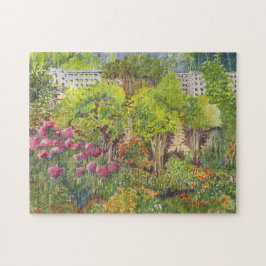 Jane Austens Garten-Aquarell-Puzzlespiel