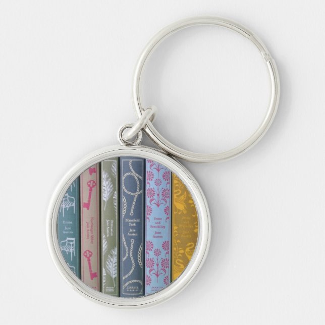 Jane Austen's Novels on a  Keychain Schlüsselanhänger (Vorne)