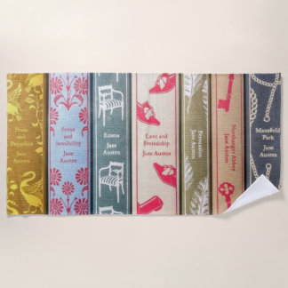 Jane Austen's novels on a towel Strandtuch