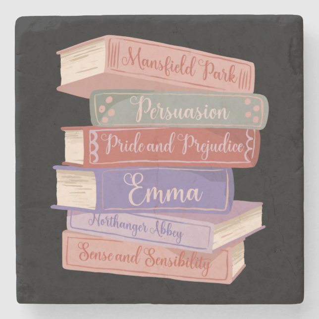 Jane Austen's Novels V Steinuntersetzer (Vorderseite)