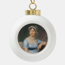 Jane Austen's Portrait Keramik Kugel-Ornament