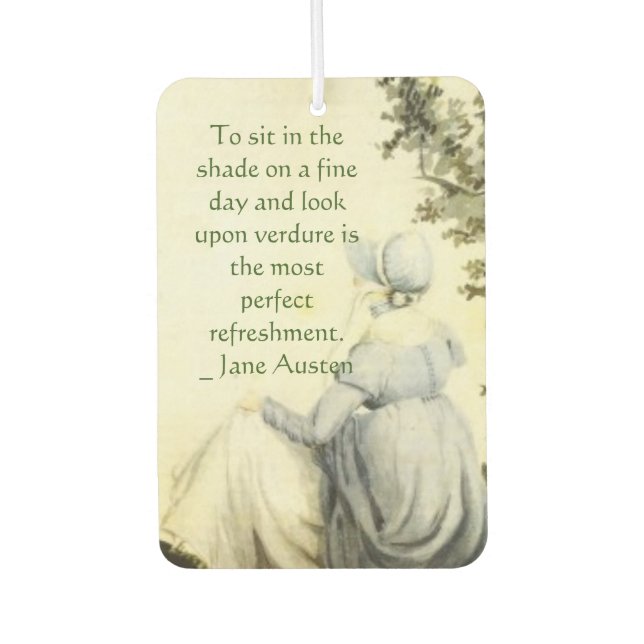 Jane Austen's Portrait +quote Autolufterfrischer (Vorderseite)