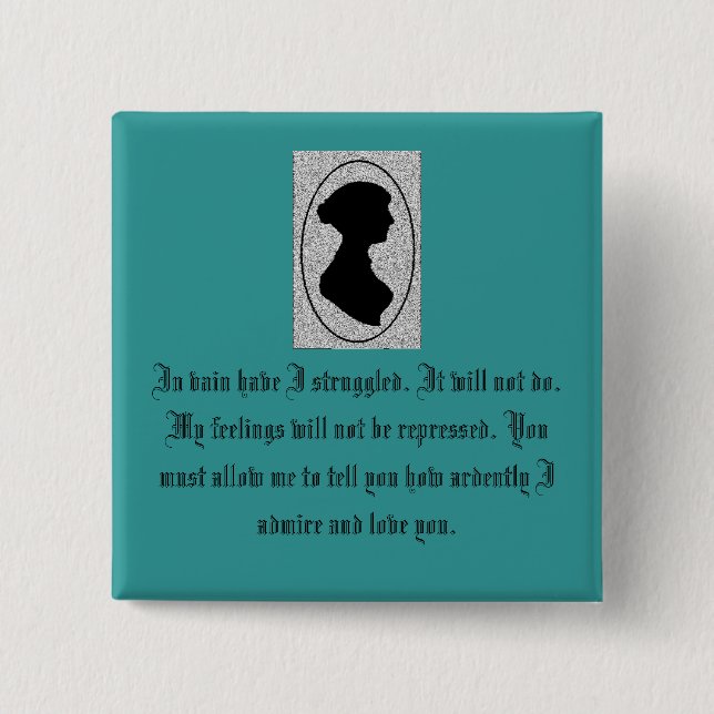 Jane Austens Stolz Button (Vorderseite)