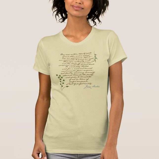 Jane Austens Stolz u. Vorurteil-Zitat #1 T-Shirt (Vorderseite)