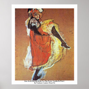 Jane Avril Tanzstudie für das Poster