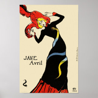 Jane Avril von Toulouse Lautrec Poster