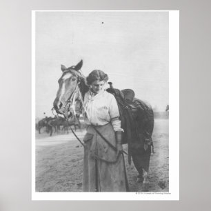 Jane Bernoudi und ihr Pferd Poster